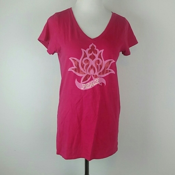 Lucky Brand Tops - LUCKY BRAND l Peace Graphic Tee Shirt Pink B2